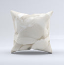 Drenched White Rose ink-Fuzed Decorative Throw Pillow