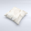 Drenched White Rose ink-Fuzed Decorative Throw Pillow
