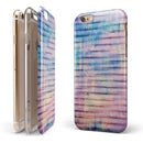 Dripping Blue Paint iPhone 6/6s or 6/6s Plus 2-Piece Hybrid INK-Fuzed Case