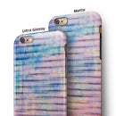 Dripping Blue Paint iPhone 6/6s or 6/6s Plus 2-Piece Hybrid INK-Fuzed Case