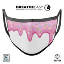 Dripping Sweet Sprinkled Icing - Made in USA Mouth Cover Unisex Anti-Dust Cotton Blend Reusable & Washable Face Mask with Adjustable Sizing for Adult or Child