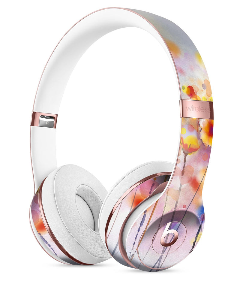 Drizzle Watercolor Flowers V1 Full-Body Skin Kit for the Beats by Dre Solo 3 Wireless Headphones