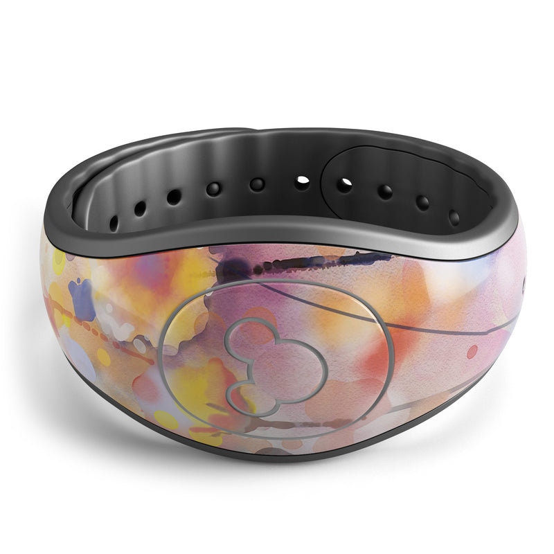 Drizzle Watercolor Flowers V1 - Decal Skin Wrap Kit for the Disney Magic Band