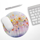 Drizzle Watercolor Flowers V1// WaterProof Rubber Foam Backed Anti-Slip Mouse Pad for Home Work Office or Gaming Computer Desk