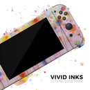 Drizzle Watercolor Flowers V1 // Skin Decal Wrap Kit for Nintendo Switch Console & Dock, Joy-Cons, Pro Controller, Lite, 3DS XL, 2DS XL, DSi, or Wii - Vinyl Skin Wrap for Nintendo Switch 2, OLED, Lite, Pro Controller, Wii & Classic Handhelds