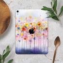 Drizzle Watercolor Flowers V1 - Full Body Skin Decal for the Apple iPad Pro 12.9", 11", 10.5", 9.7", Air or Mini (All Models Available)