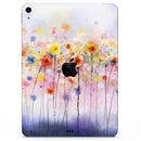 Drizzle Watercolor Flowers V1 - Full Body Skin Decal for the Apple iPad Pro 12.9", 11", 10.5", 9.7", Air or Mini (All Models Available)