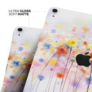 Drizzle Watercolor Flowers V1 - Full Body Skin Decal for the Apple iPad Pro 12.9", 11", 10.5", 9.7", Air or Mini (All Models Available)