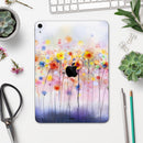 Drizzle Watercolor Flowers V1 - Full Body Skin Decal for the Apple iPad Pro 12.9", 11", 10.5", 9.7", Air or Mini (All Models Available)
