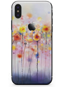 Drizzle Watercolor Flowers V1 - iPhone X Skin-Kit