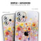 Drizzle Watercolor Flowers V1 - Skin-Kit compatible with the Apple iPhone 13, 13 Pro Max, 13 Mini, 13 Pro, iPhone 12, iPhone 11 (All iPhones Available)