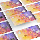 Drizzle Watercolor Flowers V2 - Premium Protective Decal Skin-Kit for the Apple Credit Card