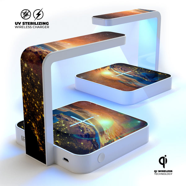 Earth in Space V1 UV Germicidal Sanitizing Sterilizing Wireless Smart Phone Screen Cleaner + Charging Station