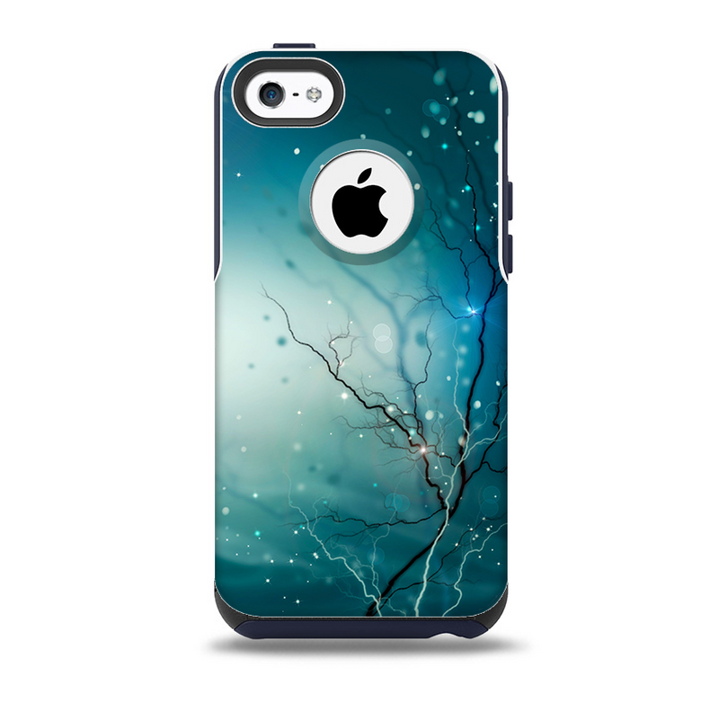 Electric Teal Volts Skin for the iPhone 5c OtterBox Commuter Case