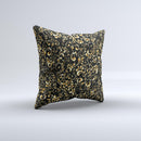 Elegant Golden Swirls ink-Fuzed Decorative Throw Pillow
