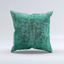 Emerald Green Choppy Pattern ink-Fuzed Decorative Throw Pillow