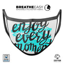 Enjoy Every Moment - Made in USA Mouth Cover Unisex Anti-Dust Cotton Blend Reusable & Washable Face Mask with Adjustable Sizing for Adult or Child