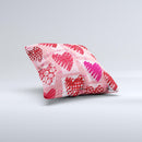 Etched Heart Layer Pattern ink-Fuzed Decorative Throw Pillow