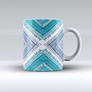 The-Ethnic-Aztec-Blue-and-Pink-Point-ink-fuzed-Ceramic-Coffee-Mug