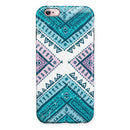 Ethnic Aztec Blue and Pink Point iPhone 6/6s or 6/6s Plus 2-Piece Hybrid INK-Fuzed Case
