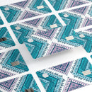 Ethnic Aztec Blue and Pink Point - Premium Protective Decal Skin-Kit for the Apple Credit Card