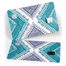 Ethnic Aztec Blue and Pink Point - Premium Protective Decal Skin-Kit for the Apple Credit Card