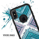 Ethnic Aztec Blue and Pink Point - Skin Kit for the iPhone OtterBox Cases