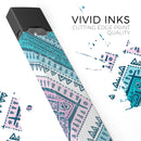 Ethnic Aztec Blue and Pink Point - Premium Decal Protective Skin-Wrap Sticker compatible with the Juul Labs vaping device