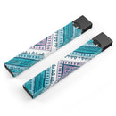 Ethnic Aztec Blue and Pink Point - Premium Decal Protective Skin-Wrap Sticker compatible with the Juul Labs vaping device