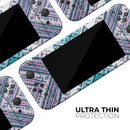 Ethnic Aztec Blue and Pink Point // Skin Decal Wrap Kit for Nintendo Switch Console & Dock, Joy-Cons, Pro Controller, Lite, 3DS XL, 2DS XL, DSi, or Wii - Vinyl Skin Wrap for Nintendo Switch 2, OLED, Lite, Pro Controller, Wii & Classic Handhelds