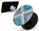 Ethnic Aztec Blue and Pink Point - Skin Kit for PopSockets and other Smartphone Extendable Grips & Stands