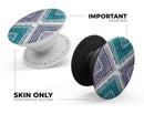 Ethnic Aztec Blue and Pink Point - Skin Kit for PopSockets and other Smartphone Extendable Grips & Stands