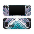 Ethnic Aztec Blue and Pink Point // Vinyl Skin Wrap for Steam Deck OLED & Steam Deck (LCD) — Soft Matte or Ultra Gloss