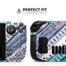 Ethnic Aztec Blue and Pink Point // Vinyl Skin Wrap for Steam Deck OLED & Steam Deck (LCD) — Soft Matte or Ultra Gloss