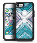 Ethnic Aztec Blue and Pink Point - iPhone 7 or 8 OtterBox Case & Skin Kits