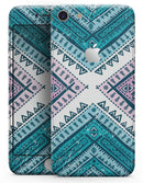Ethnic Aztec Blue and Pink Point - Skin-kit for the iPhone 8 or 8 Plus