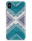 Ethnic Aztec Blue and Pink Point - iPhone X Clipit Case