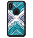Ethnic Aztec Blue and Pink Point - iPhone X OtterBox Case & Skin Kits