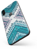 Ethnic Aztec Blue and Pink Point - iPhone X Skin-Kit