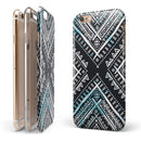 Ethnic Aztec Navy Point iPhone 6/6s or 6/6s Plus 2-Piece Hybrid INK-Fuzed Case