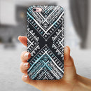 Ethnic Aztec Navy Point iPhone 6/6s or 6/6s Plus 2-Piece Hybrid INK-Fuzed Case