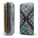 Ethnic Aztec Navy Point iPhone 6/6s or 6/6s Plus 2-Piece Hybrid INK-Fuzed Case