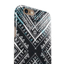 Ethnic Aztec Navy Point iPhone 6/6s or 6/6s Plus 2-Piece Hybrid INK-Fuzed Case