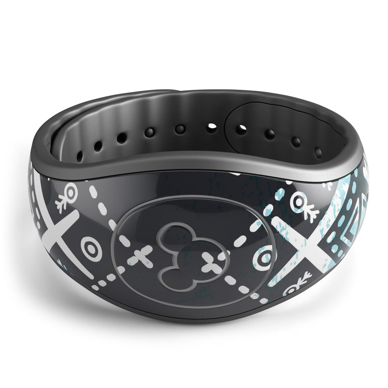 Ethnic Aztec Navy Point - Decal Skin Wrap Kit for the Disney Magic Band