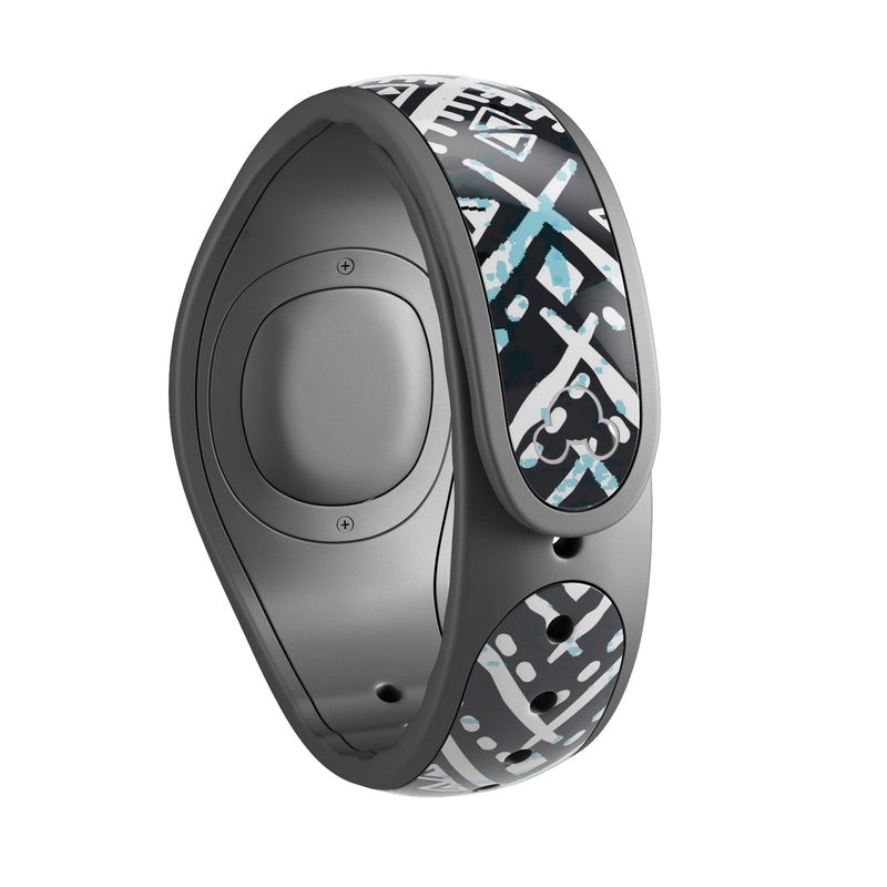 Ethnic Aztec Navy Point - Decal Skin Wrap Kit for the Disney Magic Band
