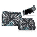 Ethnic Aztec Navy Point // Skin Decal Wrap Kit for Nintendo Switch Console & Dock, Joy-Cons, Pro Controller, Lite, 3DS XL, 2DS XL, DSi, or Wii - Vinyl Skin Wrap for Nintendo Switch 2, OLED, Lite, Pro Controller, Wii & Classic Handhelds