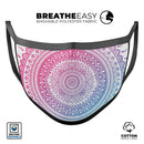 Ethnic Indian Tie-Dye Circle - Made in USA Mouth Cover Unisex Anti-Dust Cotton Blend Reusable & Washable Face Mask with Adjustable Sizing for Adult or Child