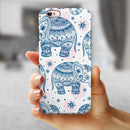 Ethnic Navy Seamless Aztec Elephant iPhone 6/6s or 6/6s Plus 2-Piece Hybrid INK-Fuzed Case