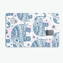 Ethnic Navy Seamless Aztec Elephant - Premium Protective Decal Skin-Kit for the Apple Credit Card