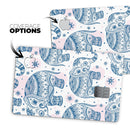 Ethnic Navy Seamless Aztec Elephant - Premium Protective Decal Skin-Kit for the Apple Credit Card